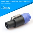 thumbnail image 1 of 10 Uds 4 polos 4 pines NL4FC conector Ohm enchufe altavoz Cable de Audio adaptador de enchufe Tmvgtek 2gc9zf7cu5fh4td5, 1 of 9