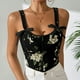 thumbnail image 2 of Brasier Corsé de Tirantes para Mujer con Chaleco Retro Floral, Liguero Floral Que Envuelve El Pecho y Se Ata Al Cuerpo. Grande, 2 of 7
