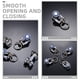 thumbnail image 2 of 12 Uds. Rodillos de riel de cortina de Metal, corredores de polea deslizantes suaves para varios tipos de cortinas, polea de riel, poleas de ventana, corredores de cortina, 2 of 5