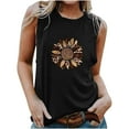 thumbnail image 2 of Daisyyozoid Nouvelles Arrivées Hauts pour Femmes Joyeuses Pâques Col Rond Imprimé Décontracté Pull Sans Manches T-shirt, 2 of 5