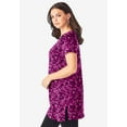thumbnail image 3 of Roaman's Women's Plus Size Cotton Short Sleeve V-Neck Ultimate Tunic, 3 of 5