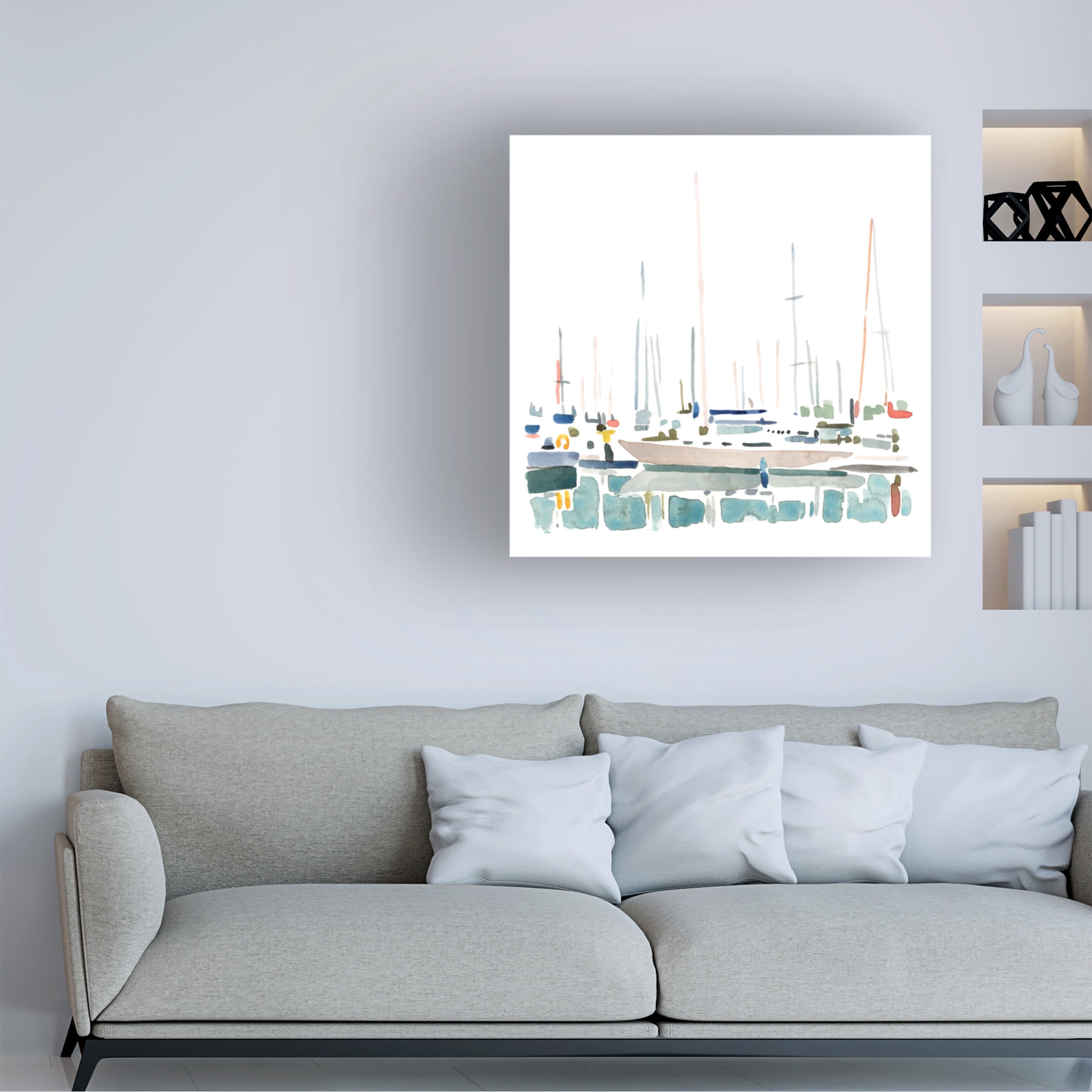 Emma Caroline 'Sailboat Scenery II' Canvas Art