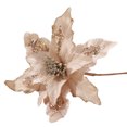 thumbnail image 3 of Flor de Navidad de franela de alta gama 2024, 28 cm, flor de imitación dorada y champán, decoración para árbol de Navidad, jarrón familiar, 3 of 4