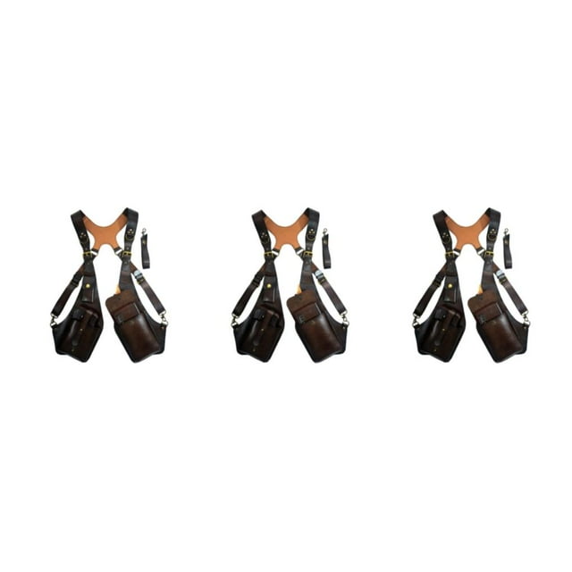 Youkk Stay Secure And Fashionable Anti-Theft Shoulder Holster Bag Wide Application dark brown 3Set