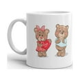 thumbnail image 2 of I Love You Pair of Soft Fluffy Teddies Holds Heart Coffee Tea Ceramic Mug Office Work Cup Gift 15 oz, 2 of 3