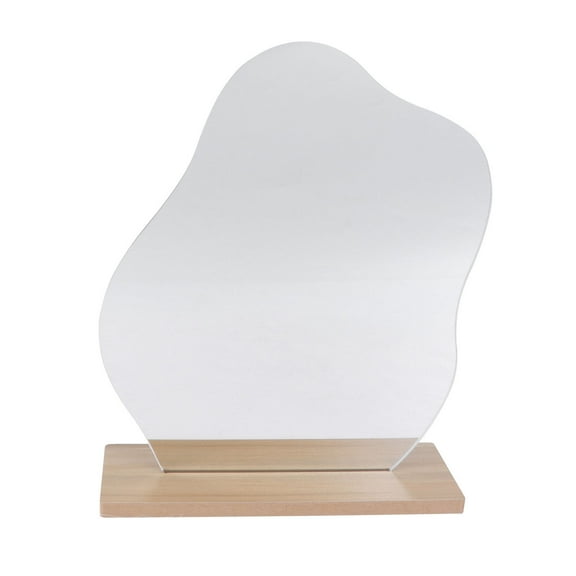 Hemoton  Tabletop Vanity Mirror Makeup Supply Impressions Swivel Work Man Silver