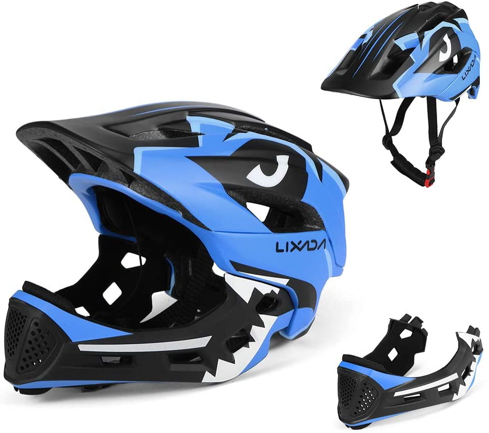 Detachable Kid Full Face Bike Helmet Bicycle Cycling Scooter Skating Sports Z4O2 