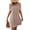 Pale Blush, variant on Women's Textured Round Neck Short Sleeve Mini Dress with Subtle Sheen and Stretch 65% polyester 30% viscose 5% elastane