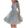 thumbnail image 2 of Lenago Robes de Mariage Grande Taille pour Mariée Femmes Robe Croisée Col Rond Élégante Soirée Dos Nu en Dentelle Robe d'Été Plage en Liquidation, 2 of 7