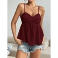 thumbnail image 2 of Womens Summer Spaghetti Strap Sexy Lace Trim Peplum Tank Top Backless Going Out Crop Tops for Women, 2 of 6