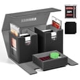 thumbnail image 1 of Caja de almacenamiento de tarjetas coleccionables Kabinka para MTG con 2 soportes, color negro, 1 of 6
