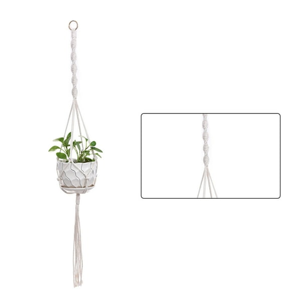 Advancent Cestas colgantes 100 hechas a mano, soporte para plantas, macramé, colgador de plantas, maceta para colgar en la pared interior, soporte para Jardín y Patio No.11 Advancent HA001777-11