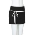 thumbnail image 5 of Women's Stretchy Flared Mini Skirt Basic Strap Splicing Skirt With Versatile Short Skirt Flared Casual Mini Skater Skirt, 5 of 9