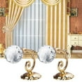 thumbnail image 5 of 2 Pcs Curtain Hanging Hooks Hold Backs Wall Door Tie Backs Home Silver Gold Crystal Elegant Decor Window Treatment Hardware, 5 of 5