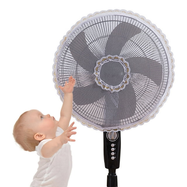 Funda Protectora Para Ventilador Para Bebés Y Niños, Redes De Malla De Seguridad Con Protector De Dedos, 45 Cm, Adecuada Para Ventilador De 16 A 18 Pulgadas, 1 Funda