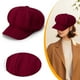 thumbnail image 5 of Bsvklp Boina Sombrero Otoño Invierno Vintage Unisex para Exteriores (Rojo Vino), 5 of 9
