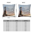 thumbnail image 6 of Wukai Elephant Giraffe Premium Polyester Fleece Pillow Covers with Hidden Zipper Closure,Luxuriously Soft and Durable-24"x24", 6 of 7
