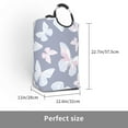 thumbnail image 3 of YFYANG 50L Foldable Laundry Hamper, Waterproof Oxford Fabric Pastel Cute Butterfly Doodle Laundry Bag Laundry Baskets, 3 of 6