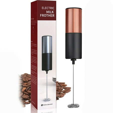 

Electric Milk Frother Foam Maker Milk Frother for Coffee Copper Milk Frother Handheld Battery Operated Whisk