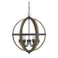 thumbnail image 2 of Trade Winds Lighting 6-Light Pendant Light In Wood And Black, 2 of 6