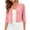 Pink a1, variant on Womens 3/4 Sleeve Cropped Cardigan Sweaters Lightweight Open Front Bolero Short Shrugs for Dress Pink XXL