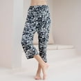 thumbnail image 4 of SWSMCLT Women's Summer Pajama Capri Pants Pj Bottoms Sleeping Thin Sleepwear Soft Printed Mid Rise Comfy Stretch Style5 X-Large, 4 of 4