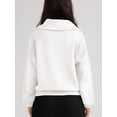 thumbnail image 2 of Womens Oversized Sweatshirts Half Zip Pullover Long Sleeve Quarter Zip Hoodies Teen Girls Fall Clothes, 2 of 5