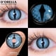 thumbnail image 2 of FeiKong D'orella 2 piezas de lentes de contacto coloridas para Halloween, lentes de contacto de anime para cosplay, lentes multicolores, uso anual, lentes de contacto blancas y negras, 2 of 5