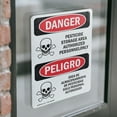 thumbnail image 4 of (2 Pack) Pesticide Storage Area Bilingual OSHA Danger Sign 5 Inch X 3.5 Inch Vinyl Label Decal Sticker Weather Resistant, UV Protected for Workplace, Business, and Construction Site,, 4 of 7