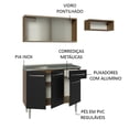 thumbnail image 4 of Cocina Integral Completa Modular Madesa Emilly Con Tarja M 5, 4 of 5