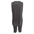 thumbnail image 6 of Posijego Women Two Piece Summer Outfit Plus Size Lounge Suit Stripe Tank Top and Basic Shorts Matching Sets, 6 of 6