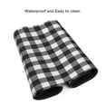 thumbnail image 4 of Hirioo Black White Plaid for Mouse Pad ,Anti-Slip Base, Durable Stitched Edges, Perfect for Gaming, Office, and Home Use,16x35.5in, 4 of 9