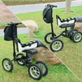 thumbnail image 6 of Yescom Steerable Knee Scooter with 12" Wheels, Medical Foldable All Terrain Walker for Foot Surgery, Black, 6 of 10