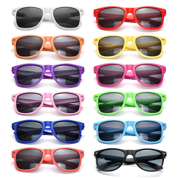 Gafas de Sol SUNOVELTIES Retro en Colores Neón Clásicas Paquete de 12