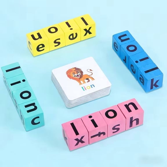Wooden Alphabet Spelling Puzzle for Kids 3-8 Letter Matching Board Game