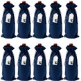 thumbnail image 1 of BEMS-10pcs Bolsas de vino Protector universal Lino de imitación Envolturas de botellas ampliamente aplicadas para fiesta azul, 1 of 1
