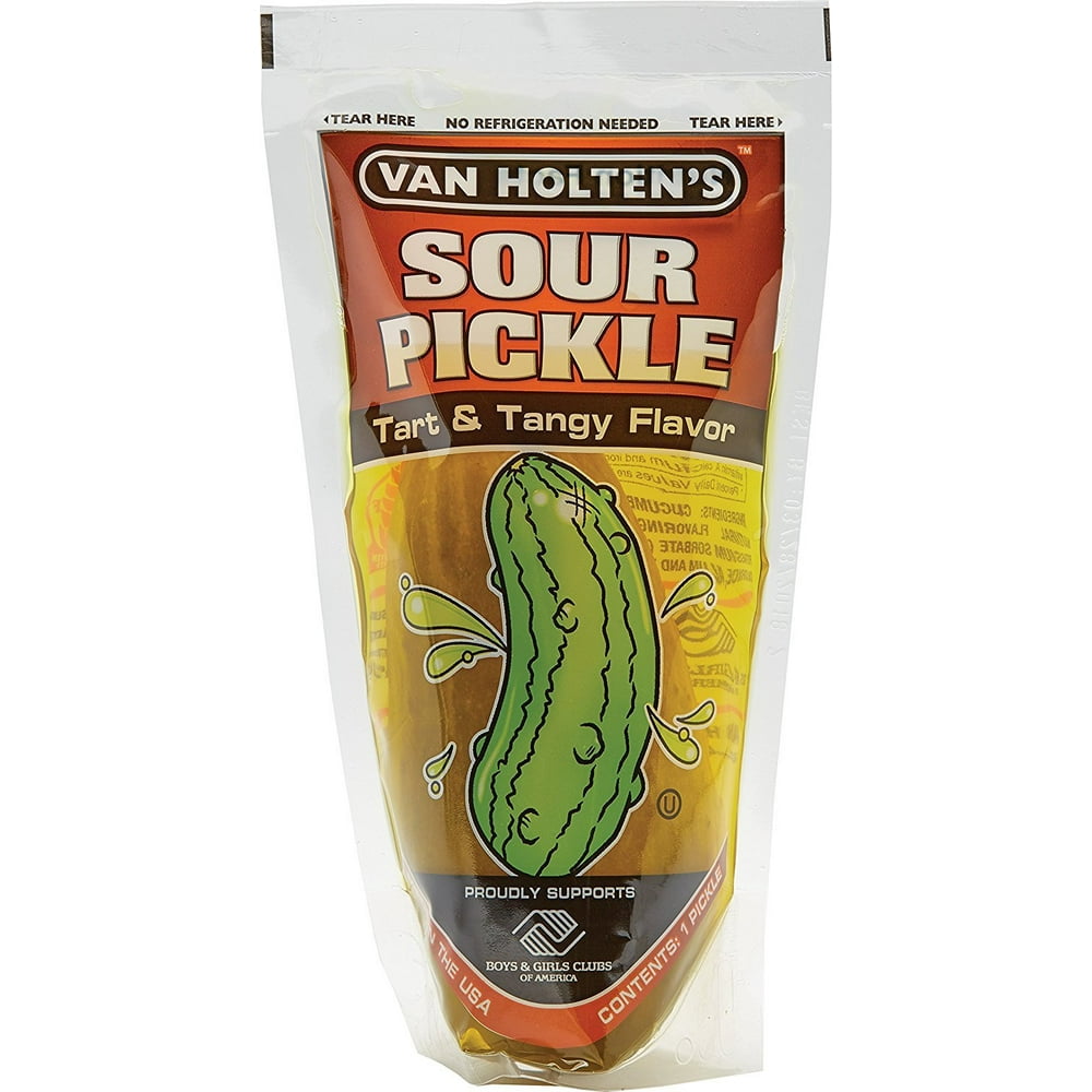 Van Holtens PickleInAPouch Jumbo Sour Pickles Individually