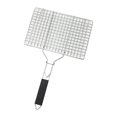 thumbnail image 1 of Cesta de parrilla plegable, cesta de parrilla de pescado de acero inoxidable, accesorios de barbacoa de picnic portátiles, red de parrilla para carne L, 1 of 8