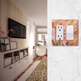 thumbnail image 5 of Yayeee Rocker Switch Wall Plate 2-Gang 4.7"x4.6" Home Decorative Outlet Cover, Abstract Orange Flowers, 5 of 6