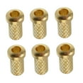 thumbnail image 3 of 6x Electric Guitar Through Body String Bushing Through Body Mounting Ferrules Bushings Golden, 3 of 9