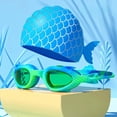 thumbnail image 3 of Gafas de natación para niños; Gorro de natación de silicona impermeable y antivaho, juego de gafas de natación; Gafas de natación subacuáticas., 3 of 4