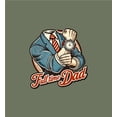 thumbnail image 5 of Full Time Dad Business Suit Adult Olive Long Sleeve Hoodie-3XL, 5 of 6