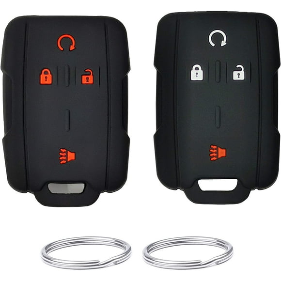 REPROTECTING Silicone Rubber Key Fob Cover Compatible with 2012-2021 Chevrolet Colorado Silverado 1500 2500HD 3500HD
