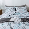 thumbnail image 4 of Kasentex Luxury Quilt Set with Exquisite Printed Patchwork Pattern Design, Microfiber Soft Bedding with Sham(s), KING + 2 King Shams (104x90"+20x36"x2), Multi-Print, 4 of 8