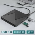 thumbnail image 2 of USB 3.0 Portable 5" CD R/RW DVD Disk Reader Burner Player Recorder External ,Latest USB 3.0 Tech, 2 of 6