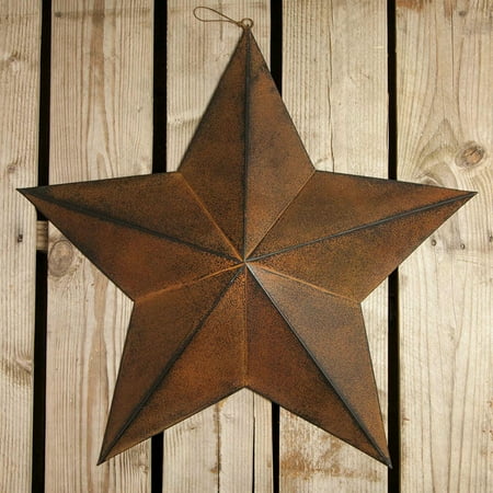 metal rustic star decor hanging brown gift 24in dimensional barn walmart