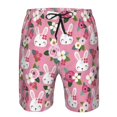 thumbnail image 3 of Pofeuu Rose Rabbit Prin Men's Swim Trunks Quick Dry Bathing Suit Swimming Board Shorts Mesh Lining Beach Swimwear-XX-Large, 3 of 6