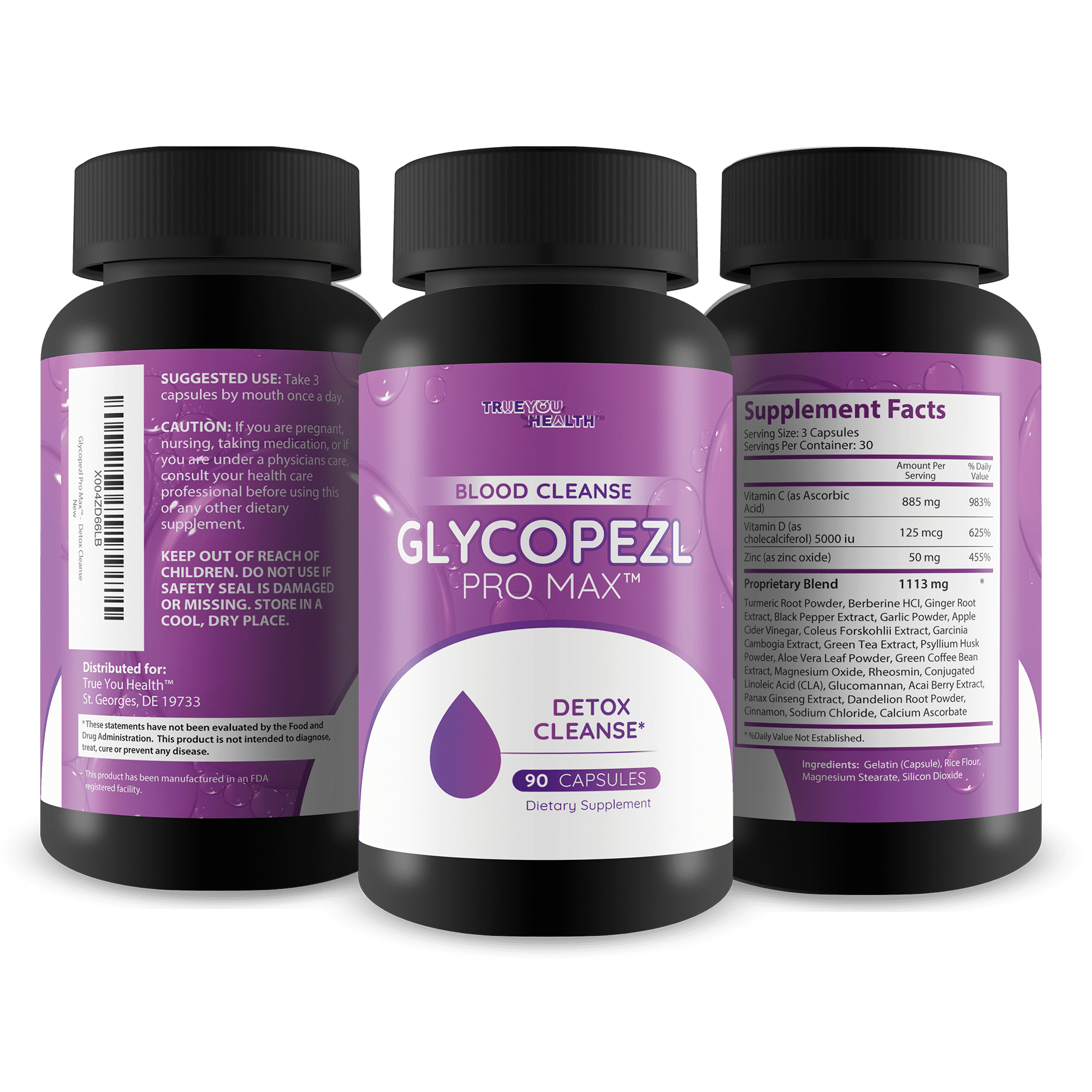 Glycopezl Pro Max - Our Best Blood Balance Plus Blood Support Cleanse Supplement - Better Bloodflow Care - Cardiovascular Support - BloodCleanse Sugar Health - Pancreatic Support - Glycopezil Balance