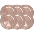 thumbnail image 2 of Ms Lovely Metallic Foil Charger Plates - Set of 6 - Made of Thick Plastic - Rose Gold, 2 of 2