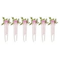 thumbnail image 2 of Wedding Chair Back Flowers 6PCS - Rose Floral Pew Decorations with Leaves & Ribbons - Aisle Chair Decor for Church, Ceremony, Bench & Wedding Reception Decoration, 2 of 9